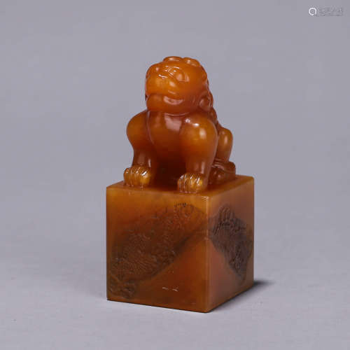 A Carved Beast Pattern Tian Huang Stone Seal