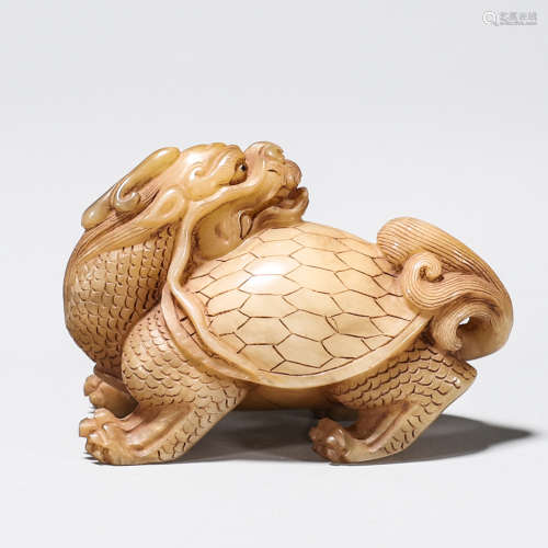 A Carved Beast Shape Shoushan Stone Ornament