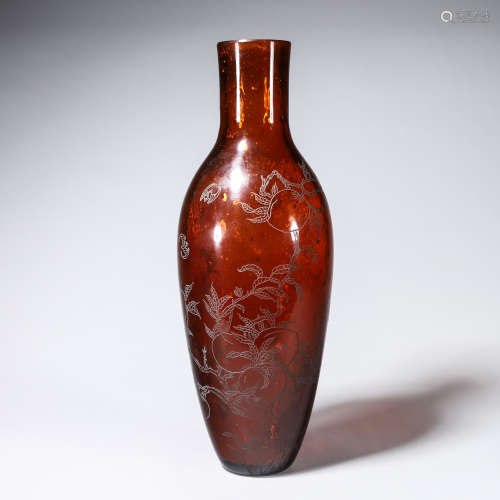 A Blossings Longevity Colored Glaze Bottle