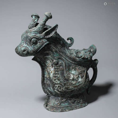 A Sheep Carved Chinese Bronze Ware