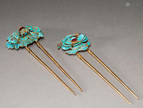 Chinese hairpins from the Qing Dynasty