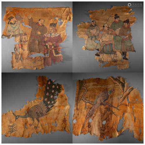 Chinese Liao Dynasty knitwear cloth painting