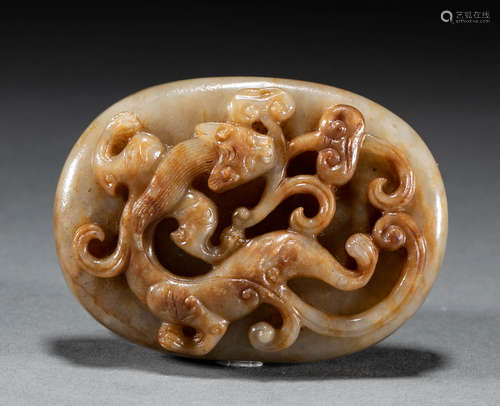 Hetian Jade tile of Song Dynasty of China