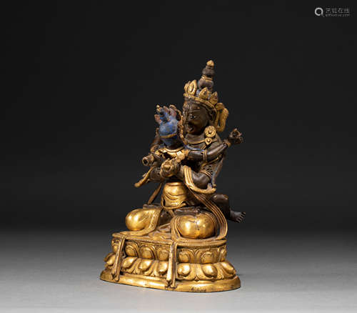 China qing Dynasty Qianlong King Kong motionless happy Buddh...