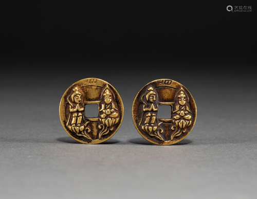 Gold plated coin of the Northern Song dynasty of China