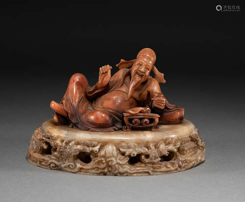 Shoushan Stone Taibai drunk in qing Dynasty