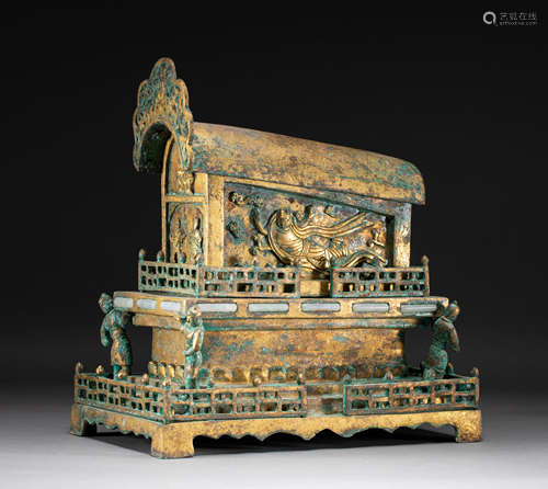 Gilded copper coffin of liao Dynasty, China