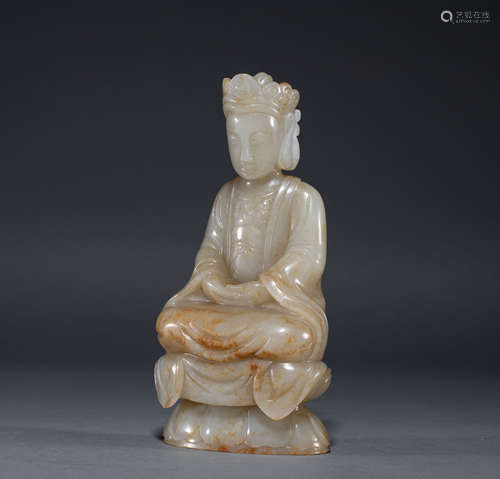 Hetian Jade Buddha statue of Yuan Dynasty in China