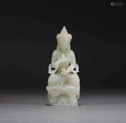 Jade guanyin from Hetian, Qing Dynasty, China