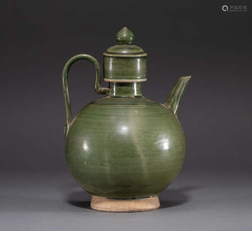 Chinese liao and Jin Period green glaze ewer