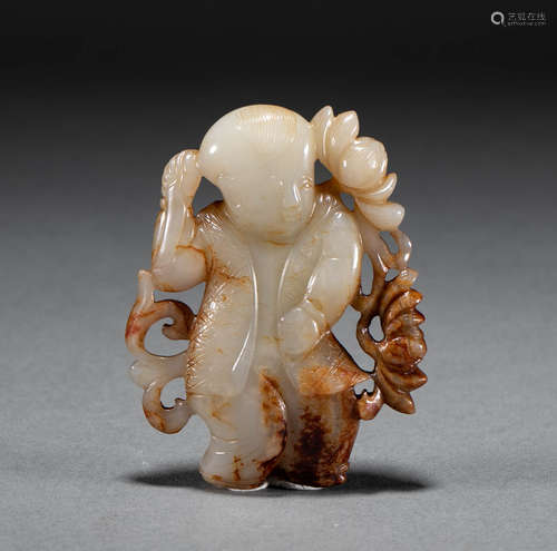 Hetian Jade zhilian boy in Song Dynasty of China