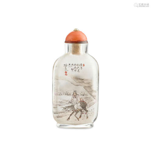 An inside-painted glass snuff bottle