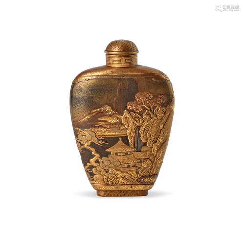 Two Japanese Lacquer Snuff Bottles