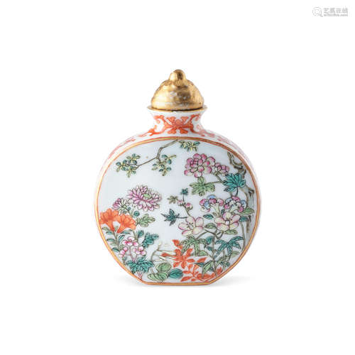 An Imperial enamelled porcelain bottle