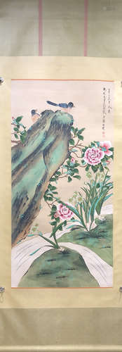 A Xie zhiliu's flowers and birds painting