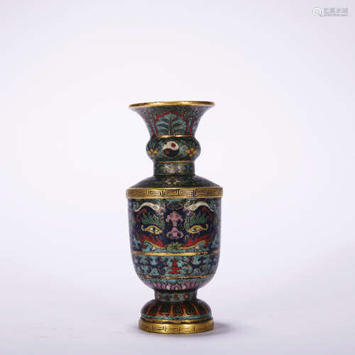 A Cloisonne enamel vase