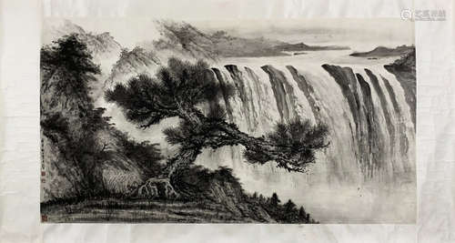 A Huang junbi's landscape painting(without frame)