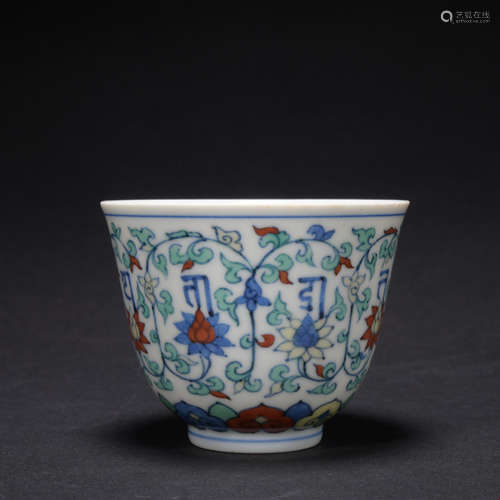 A DouCai 'floral' cup