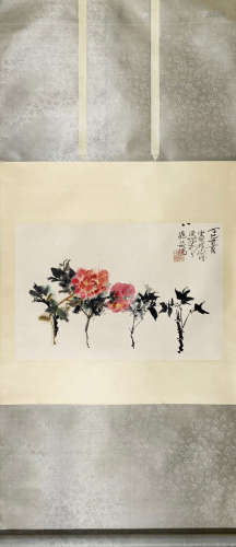 A Cheng shifa's flowers  painting