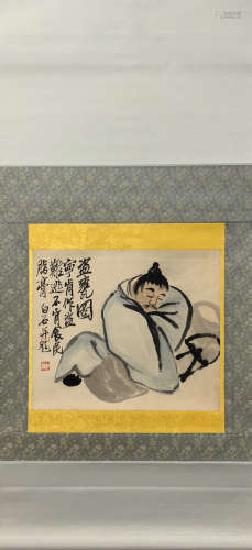 A Qi baishi's figure painting