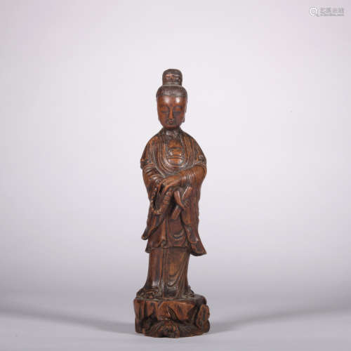 A eaglewood statue of Guan Yin