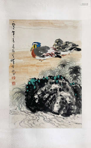 A Sun qifeng and Huo chunyang's painting(without frame)