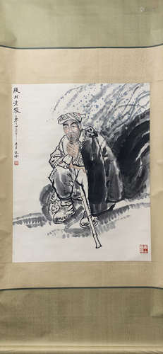 A Liu wenxi's figure painting