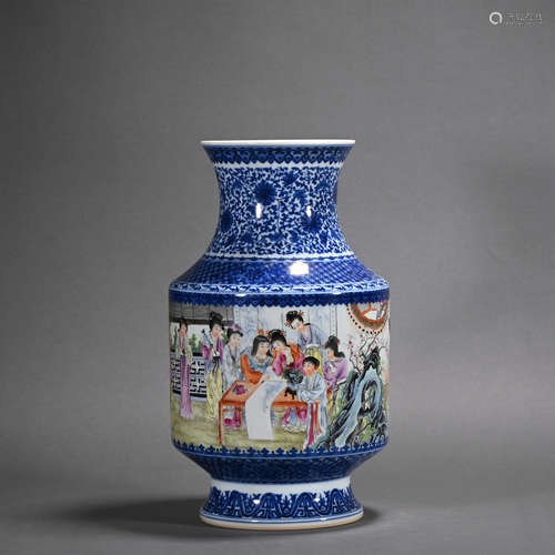 A blue and white 'figure' vase