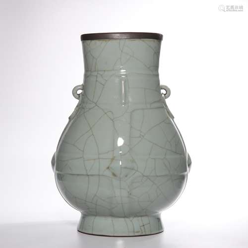 A officer glazed vase