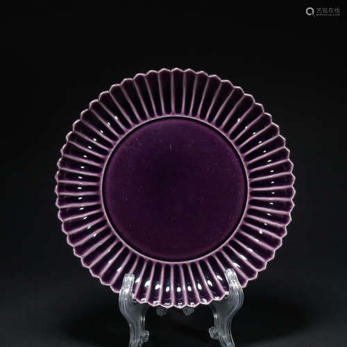 A purple glazed dish