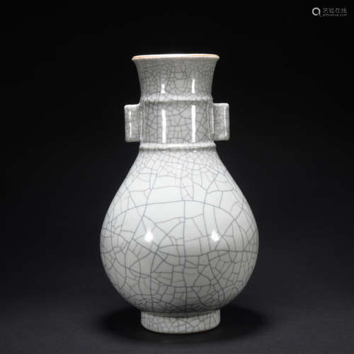 A flambe glazed vase