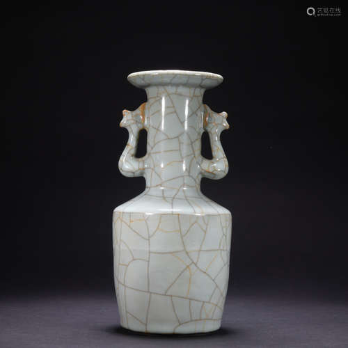 A officer glazed vase