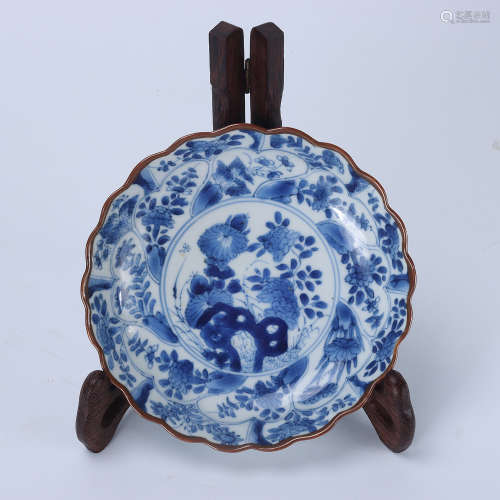 Early Qing Dynasty Blue and White Plate
