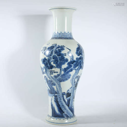 Qing Kangxi Blue-and-white Skimmer Bottle