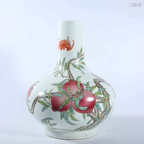 Qing guangxu longevity peach celestial sphere bottle