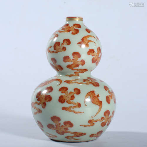 Qing Qianlong Alum Red Gourd Vase