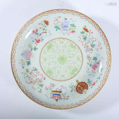 Qing Xianfeng Eight Treasures Pastel Plate