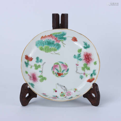 Qing Daoguang Pastel Plate