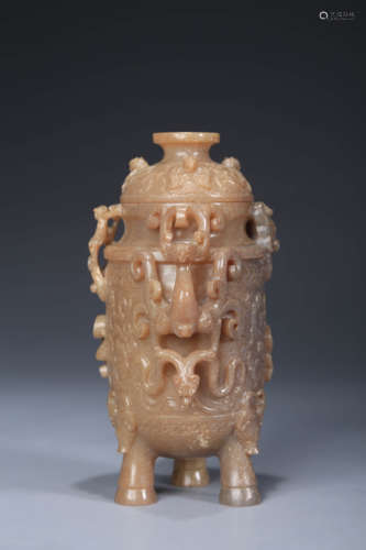 Ancient jade wine vessel