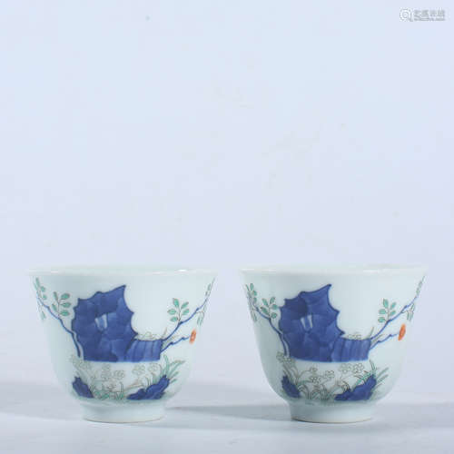 Qing Guangxu Doucai Flower Cup