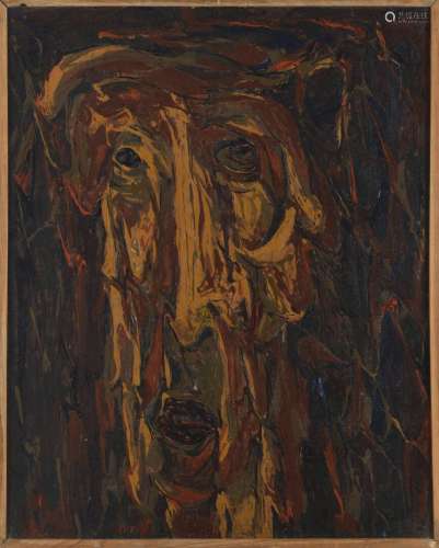 Vincent GONZALEZ (1928-2019) Portrait, Huile sur toile, Sign...