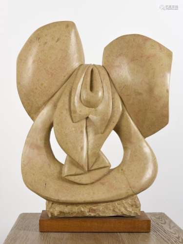Vincent GONZALEZ (1928-2019) Orchidée, Sujet en pierre de Bo...