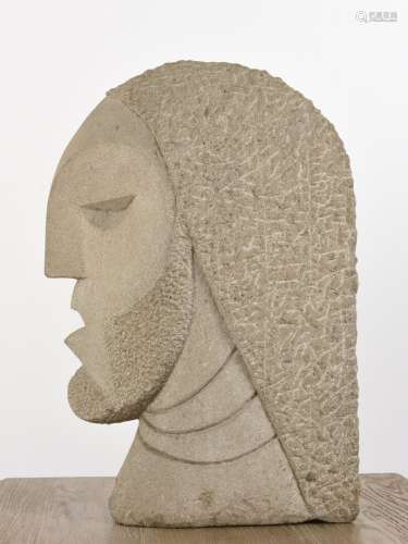 Vincent GONZALEZ (1928-2019) Ulysse, Granite sculpté, H : 51...