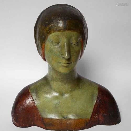 Francesco LAURANA (1430-1502) (d'après) Buste de femme en pl...