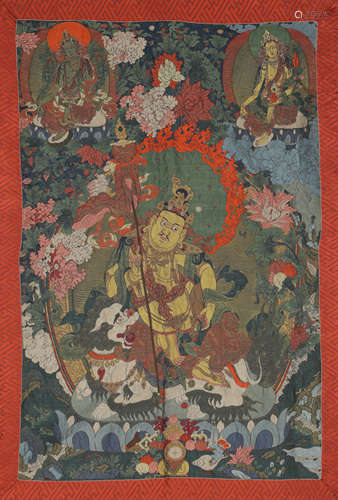 A Thangka of Jambhala