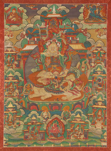 A Thangka of Jambhala