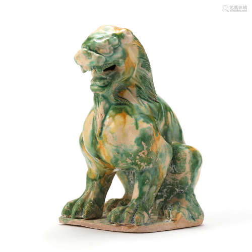 A Sancai Glaze Lion Ornament
