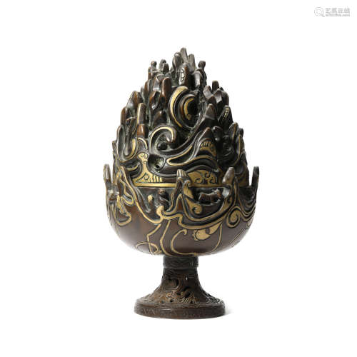 A Gilt Inlaying Boshan Incense Burner