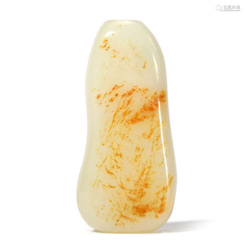 A White And Russet Jade Snuff Bottle