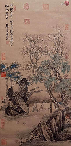 A Chinese Painting Of Landscape Signed Tang Yin